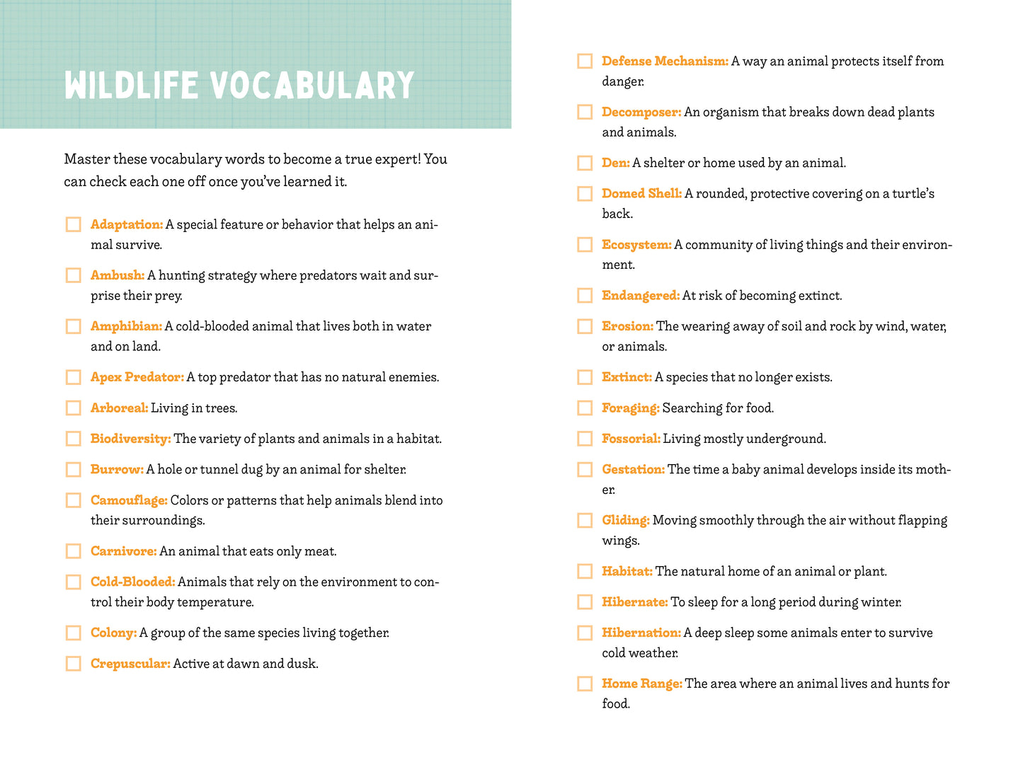 A Kid’s Guide to 50 Backyard Animals