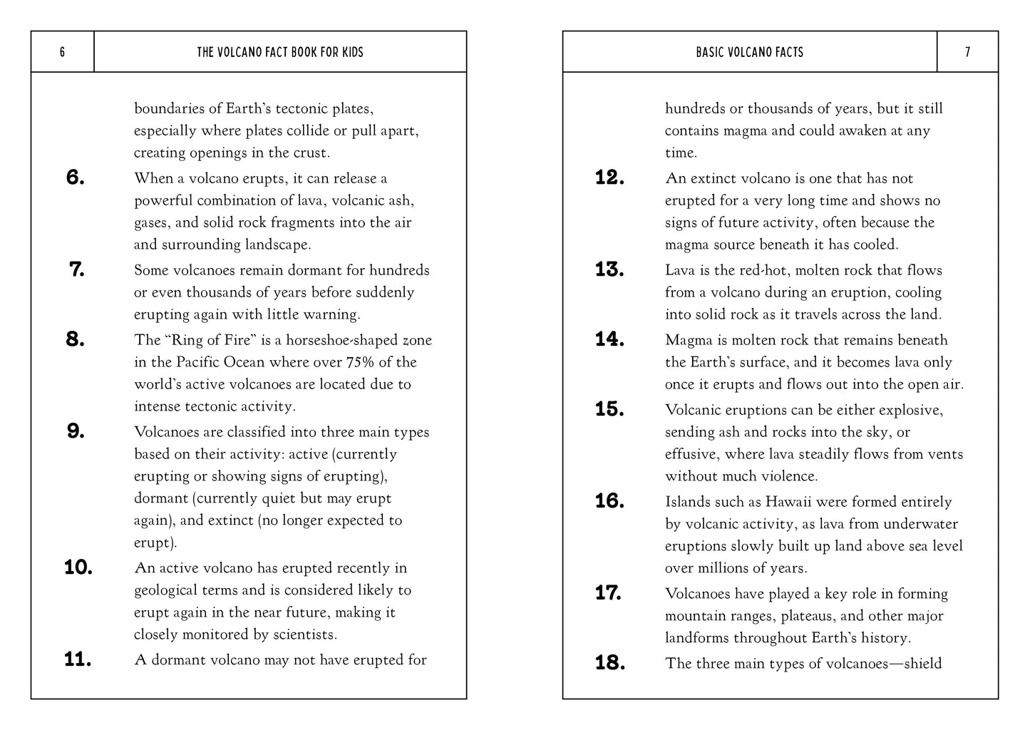 The Volcano Fact Book for Kids