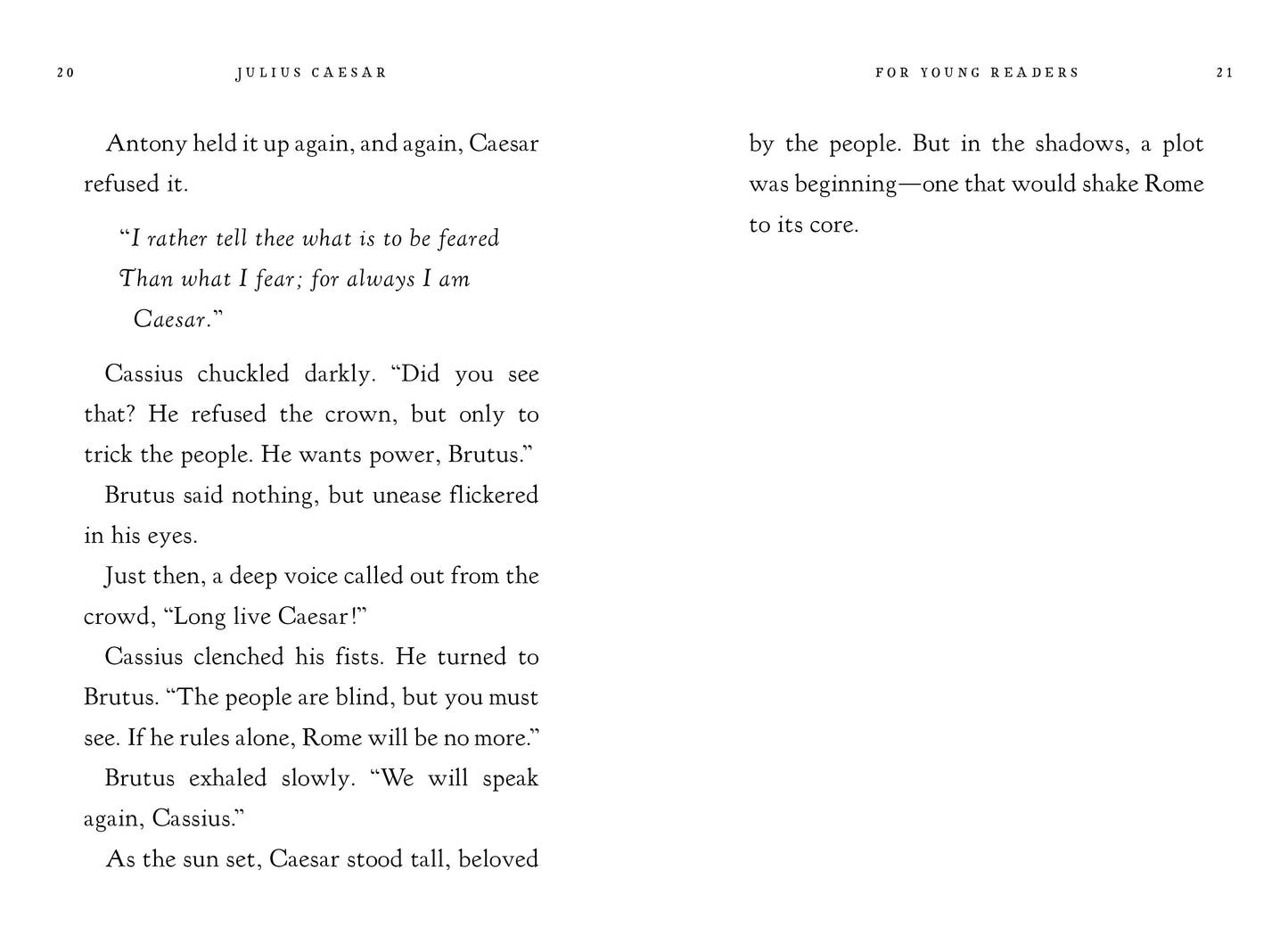 Julius Caesar for Young Readers