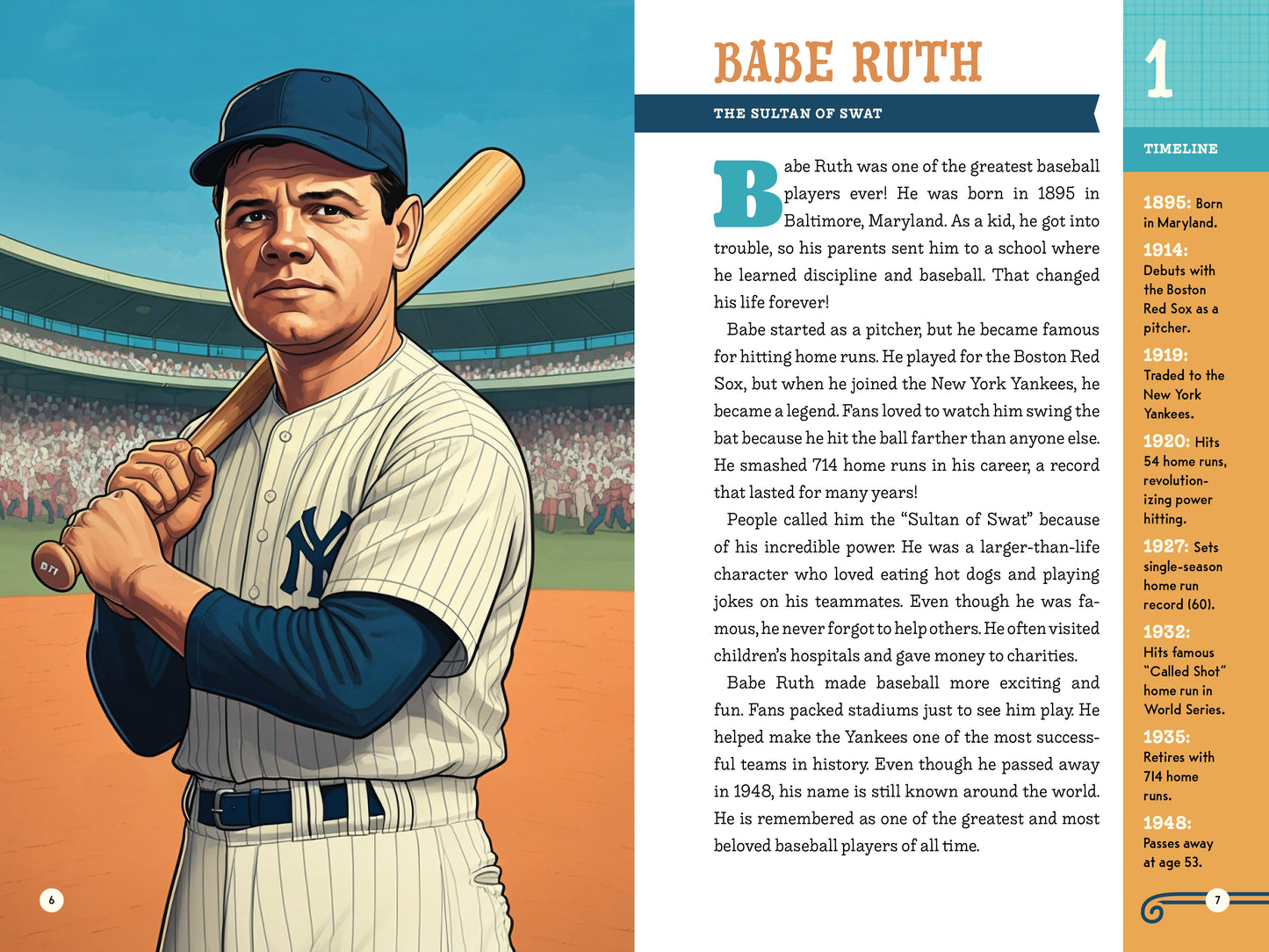 Inspiring Stories from Baseball: 30 Biographies of Baseball Legends, Past and Present